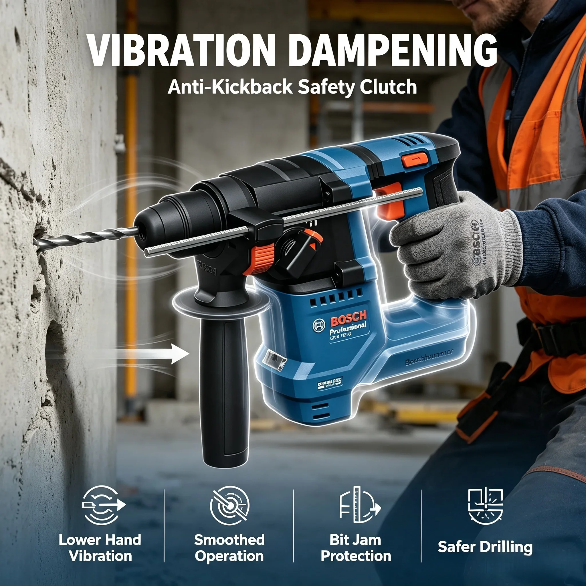 Power Tools Professional - Martelo Rotativo Sem Fio Bosch GBH
